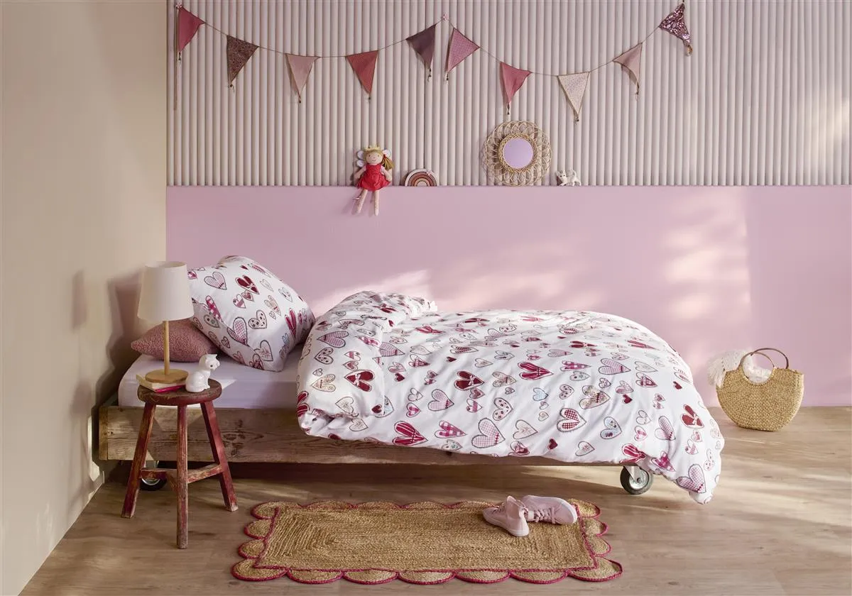 Beddinghouse Kids Sweethearts dynetrekk 140x200 hjerter