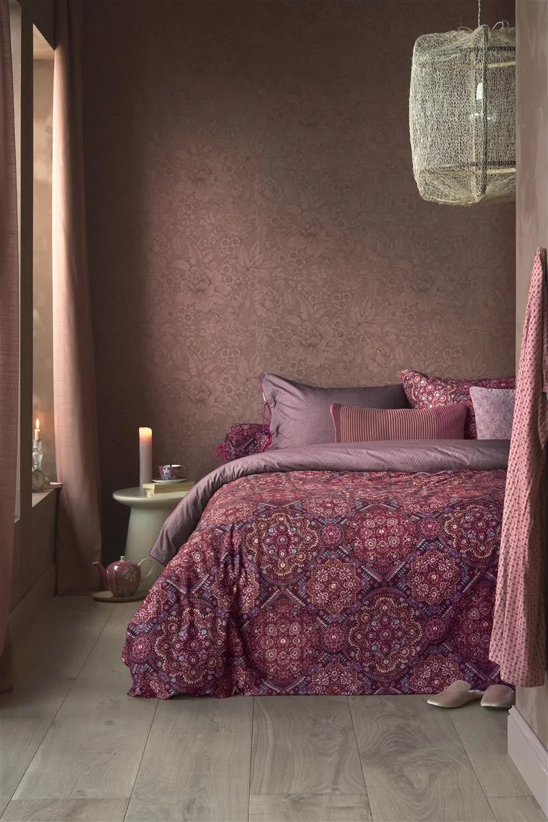 Pip Studio Il Mosaico dynetrekk 260x200 mørk rød børstet