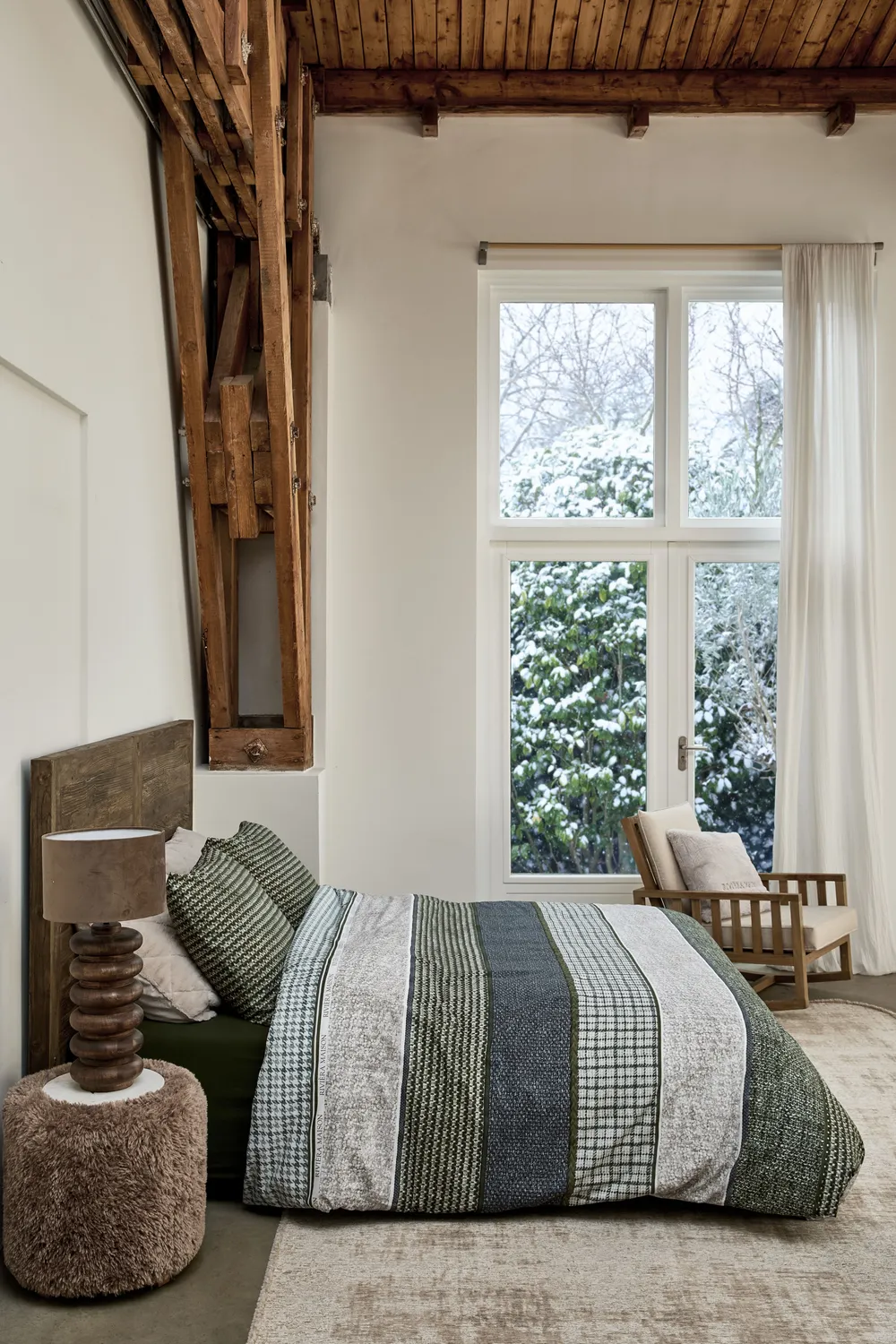 Riviera Maison Tailor dynetrekk blågrønn enkelt 140x200 cm