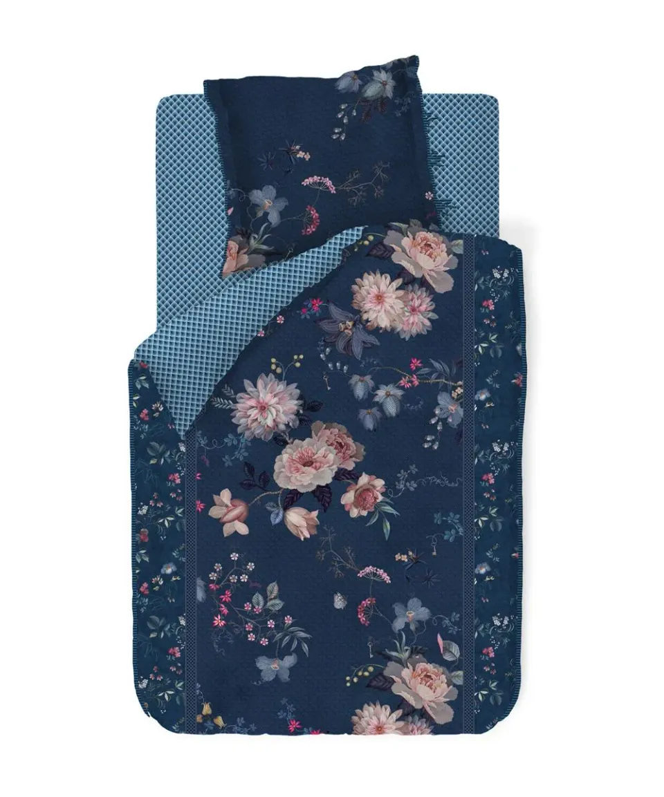 Pip Studio Tokyo Bouquet dynetrekk mørkeblått 140x200-220 cm