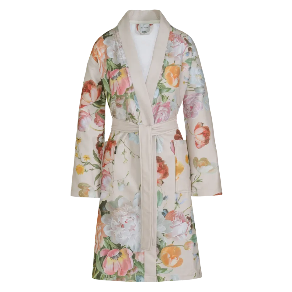 Vandyck Fleur morgenkåpe Large cream tan bambus