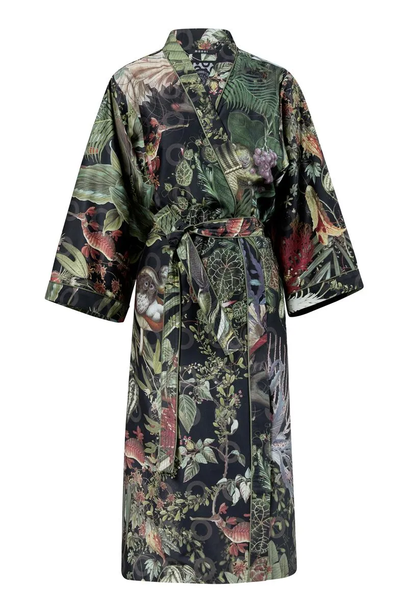 Moooi Menagerie Kimono morgenkåpe raven sateng