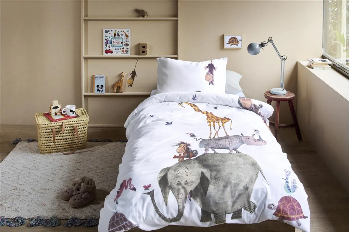 Beddinghouse x Fiep Amsterdam Dieren dynetrekk 140x200 barn