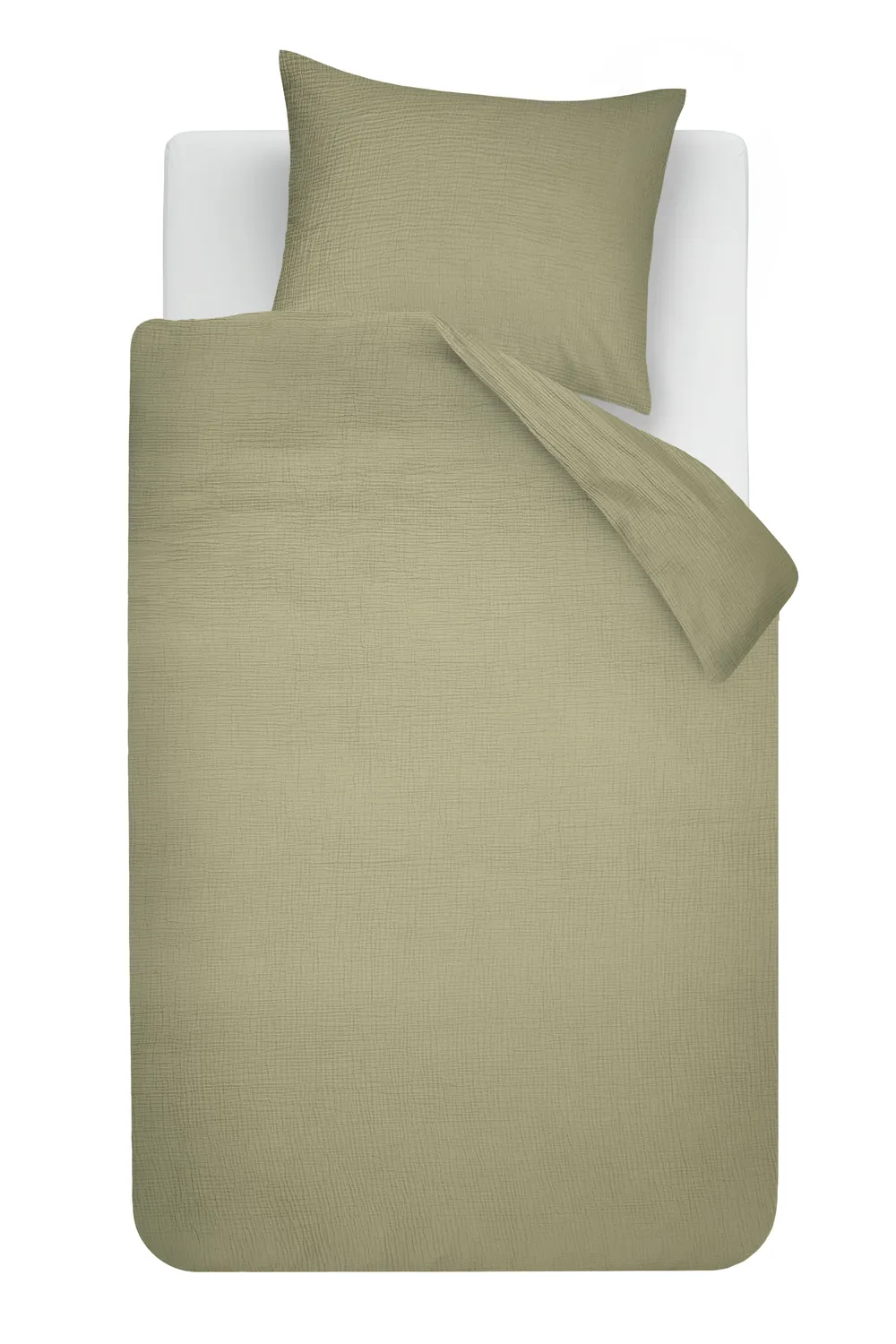 Beddinghouse Mist dynetrekk 140x200 grønn muslin