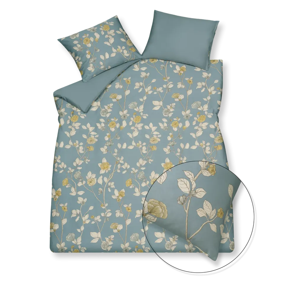 Vandyck Pure 94 dynetrekksett 140x200 pearl blue sateng