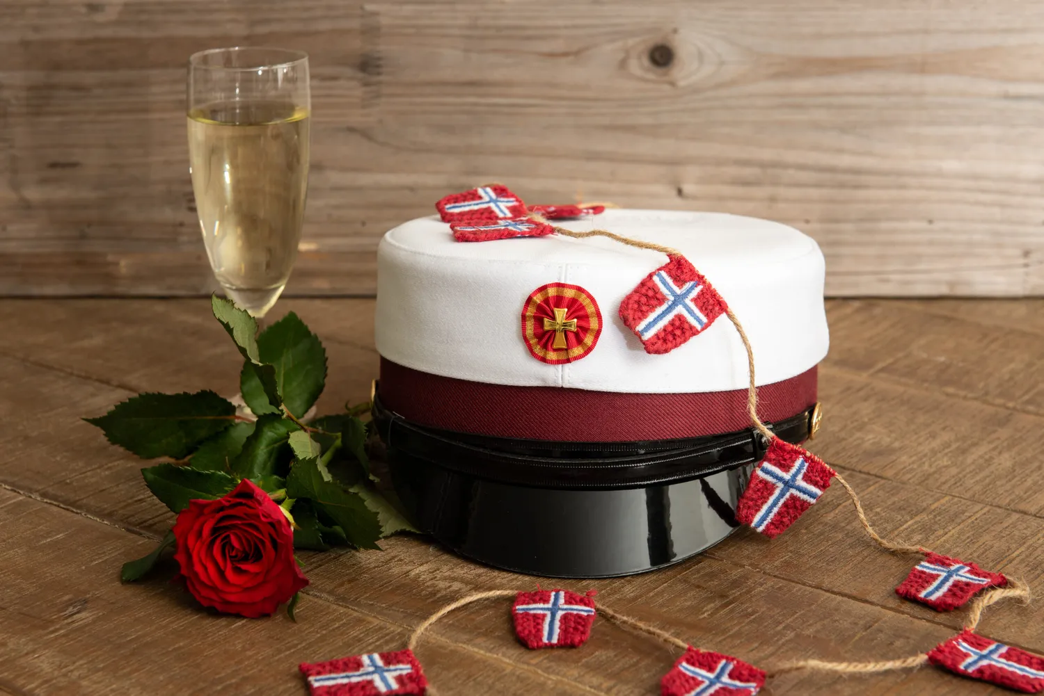 Solwang Norske flagg girlander bomull 20-pk