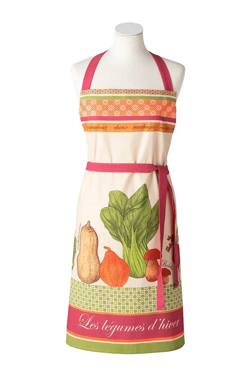 Coucke Winter Vegetables forkle rød 76x85 cm bomull