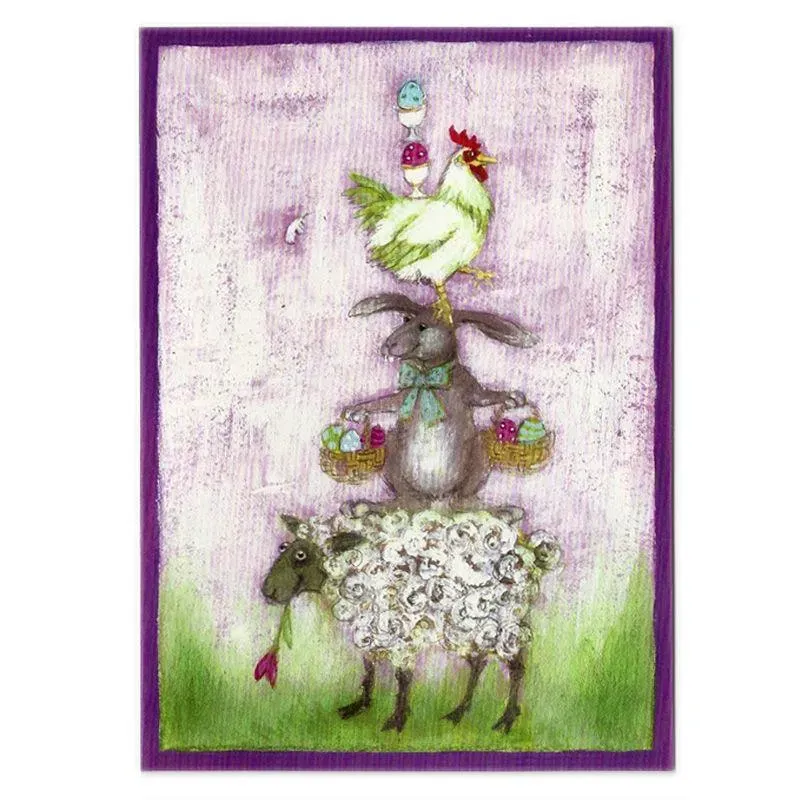 Aspegren Denmark Animal Acrobats postkort 11x16 cm