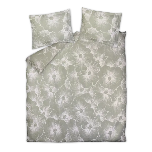 Vandyck Bloomline dynetrekksett pistache 140x200 bomull