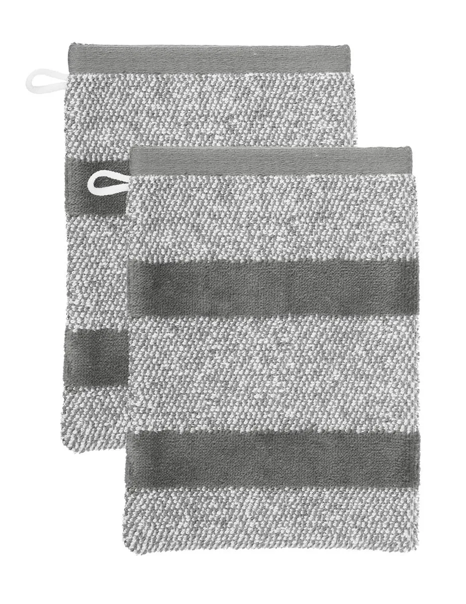 Beddinghouse Sheer Stripe gjestehåndkle 50x30 cm antrasitt bomull
