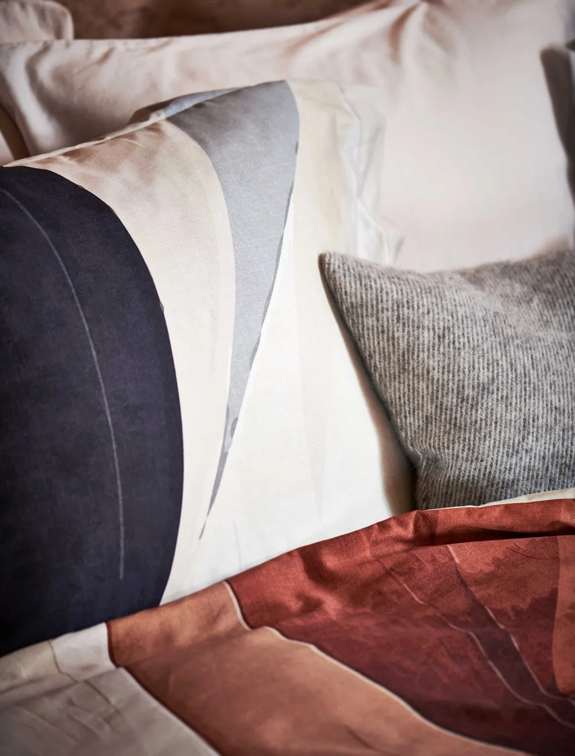 Vandyck Curva dynetrekksett cream tan bomullssateng