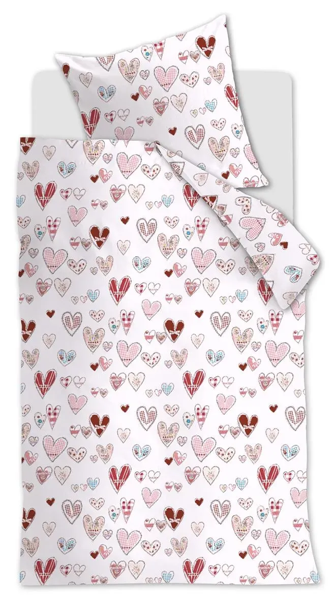 Beddinghouse Kids Sweethearts dynetrekk 140x200 hjerter