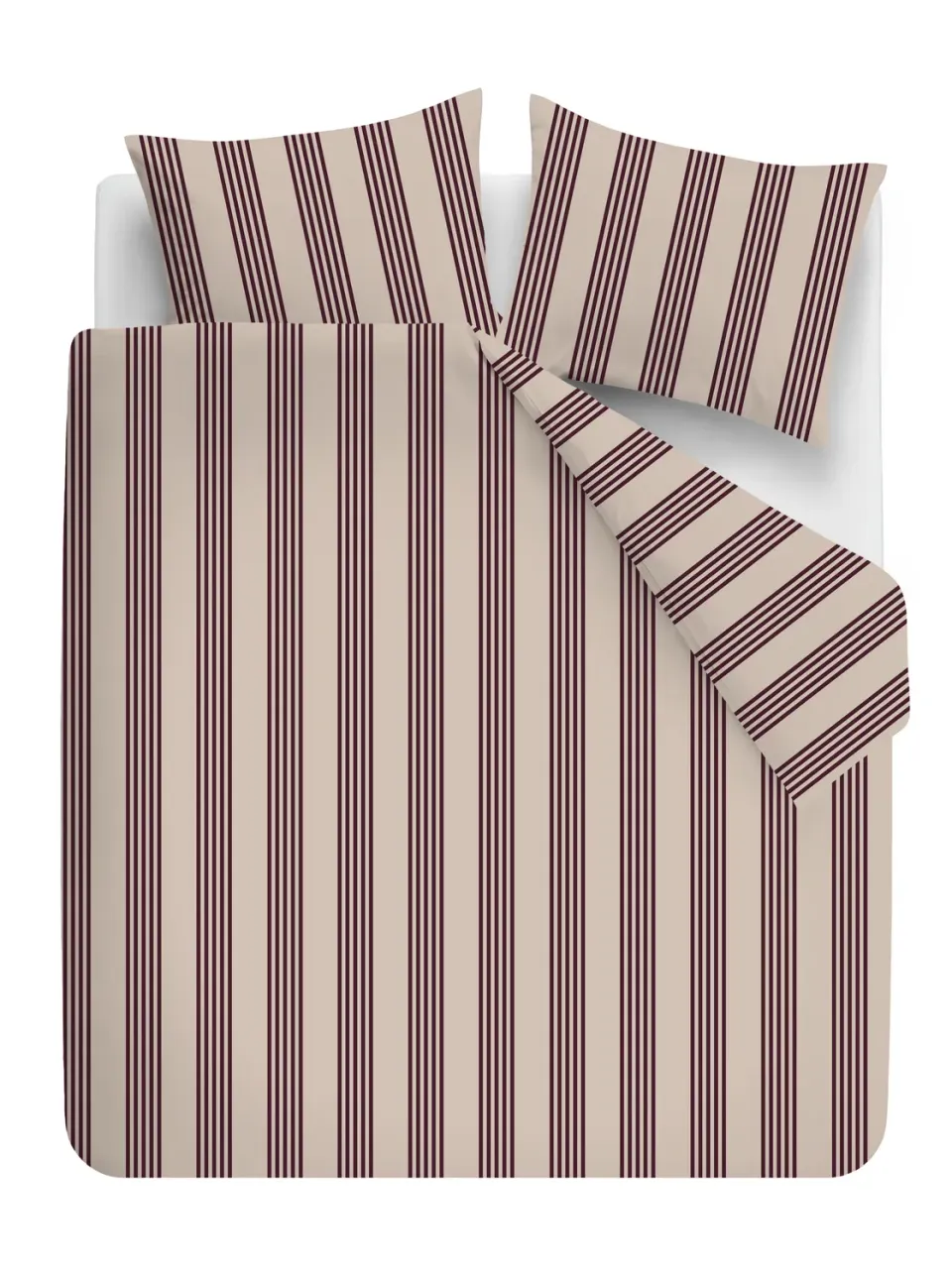Beddinghouse Pure Stripe dynetrekk 140x220 naturel stripet