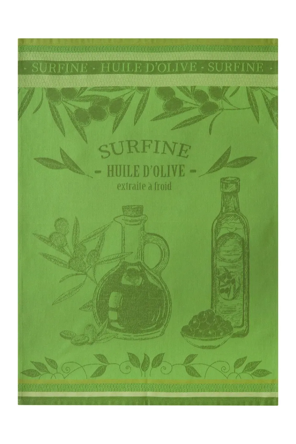 Coucke Fine Oil Bottle kjøkkenhåndkle 50x75 grønn bomull