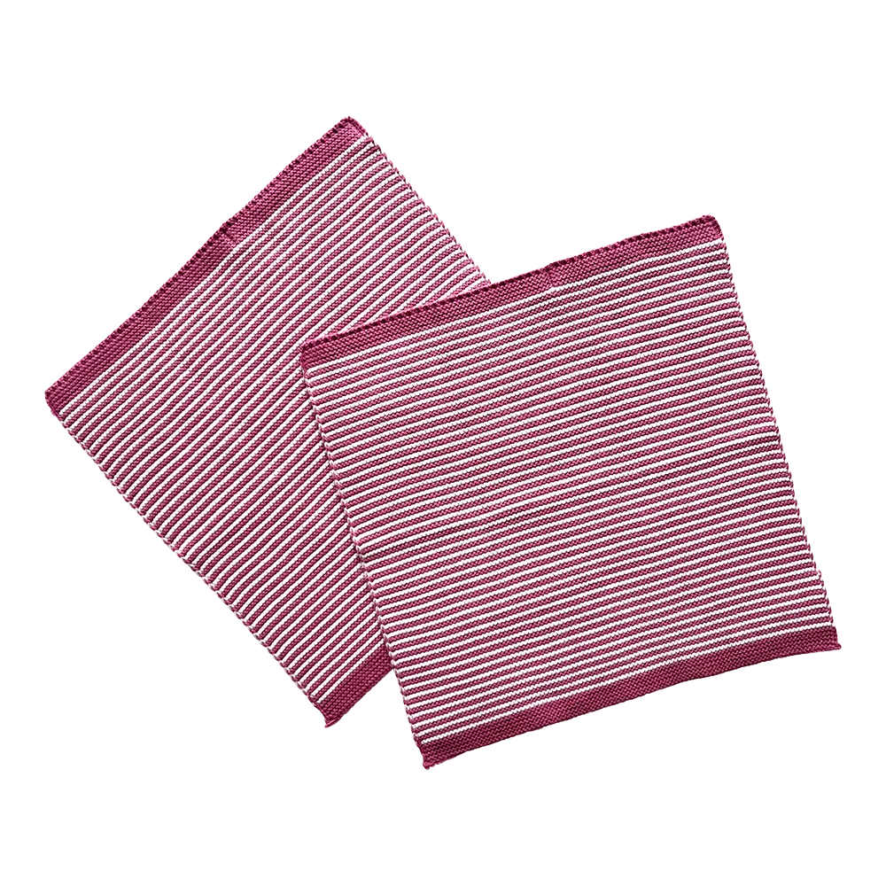 Solwang Design lys bordeaux stripe klut 2-pk økologisk