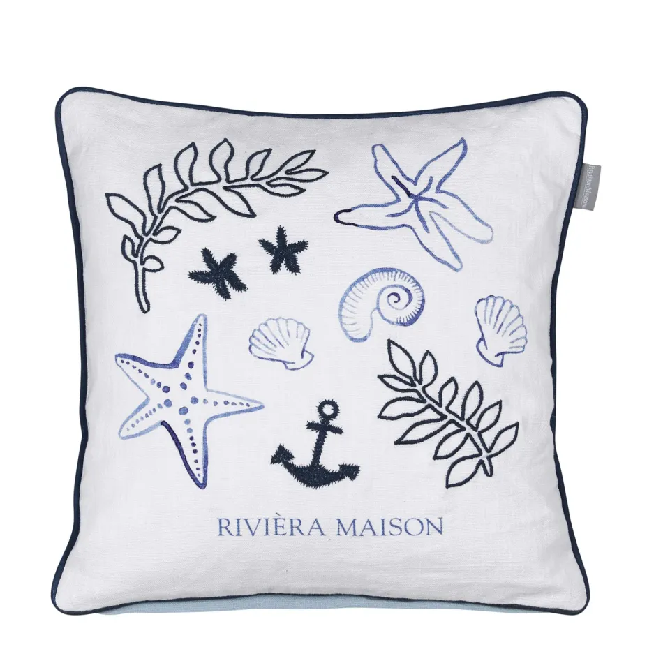 Rivièra Maison Sail Away pyntepute 45x45 blå