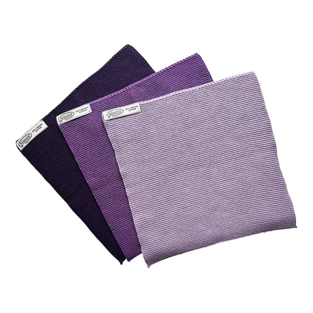 Solwang Design strikkede kluter lilla kombi 3-pk økologisk