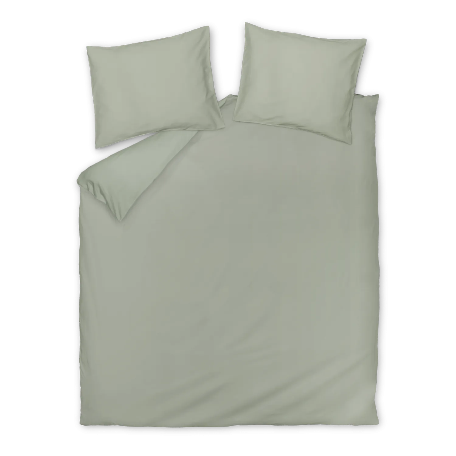 Vandyck Satin Luxe dynetrekksett smoke green bomull