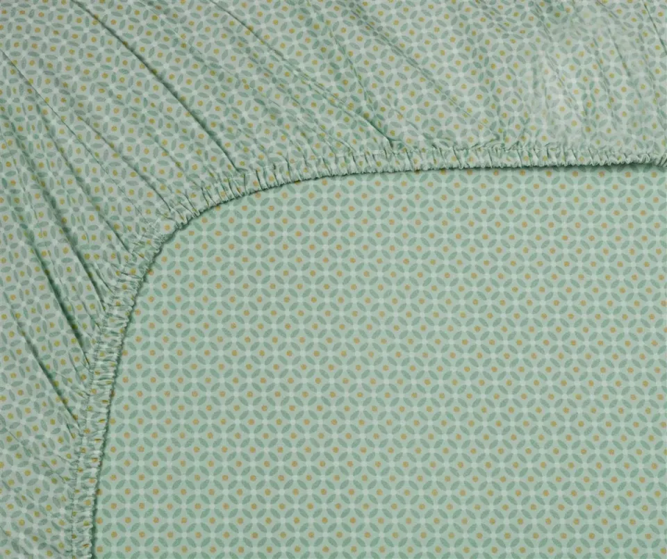 Pip Studio Cross Stitch laken 90x200 lys grønn percale