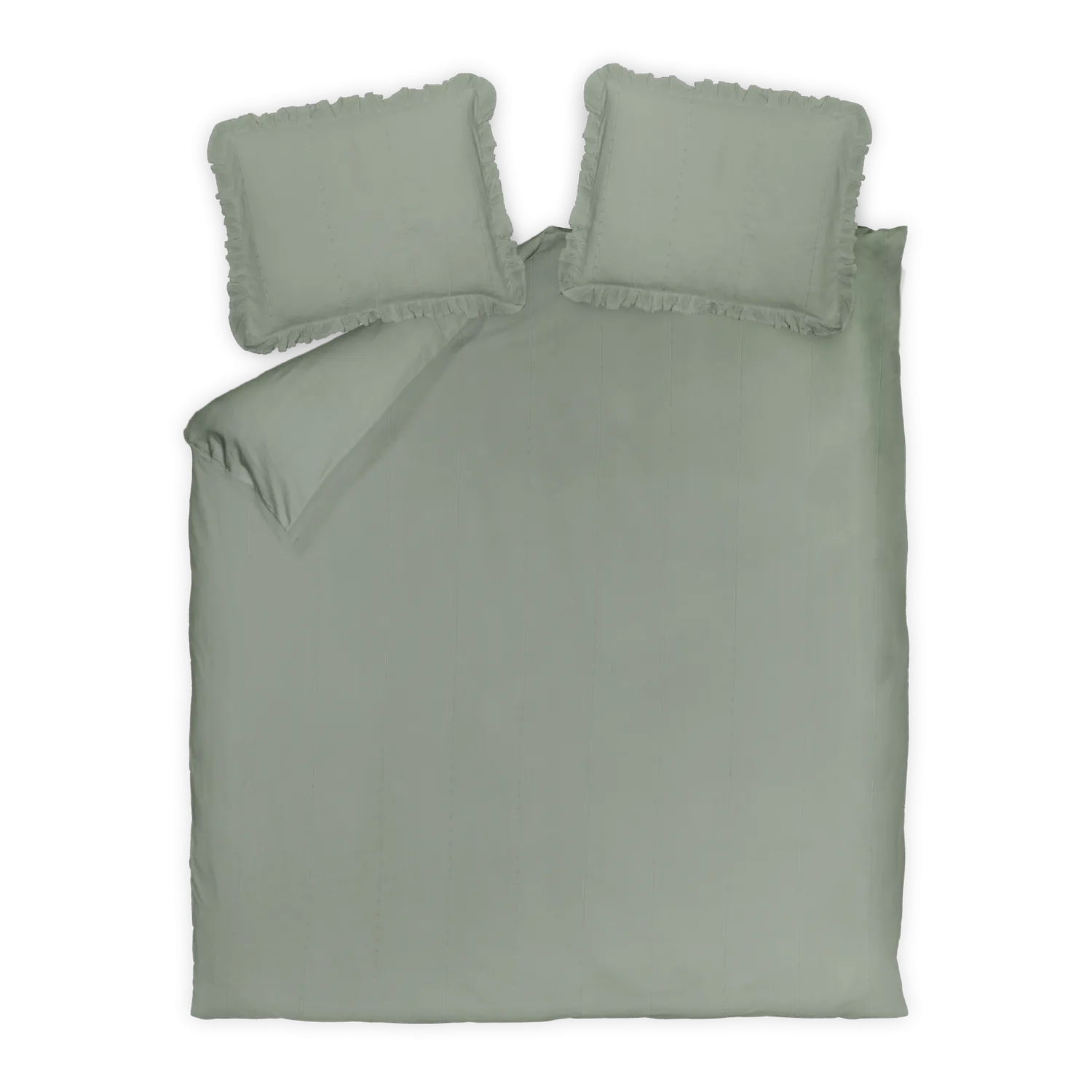 Cotton Dream dynetrekk 140x220 sea green bomull volang