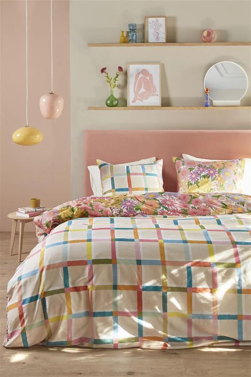 Oilily Lucia sengetrekk multi 140x200 blomster sateng