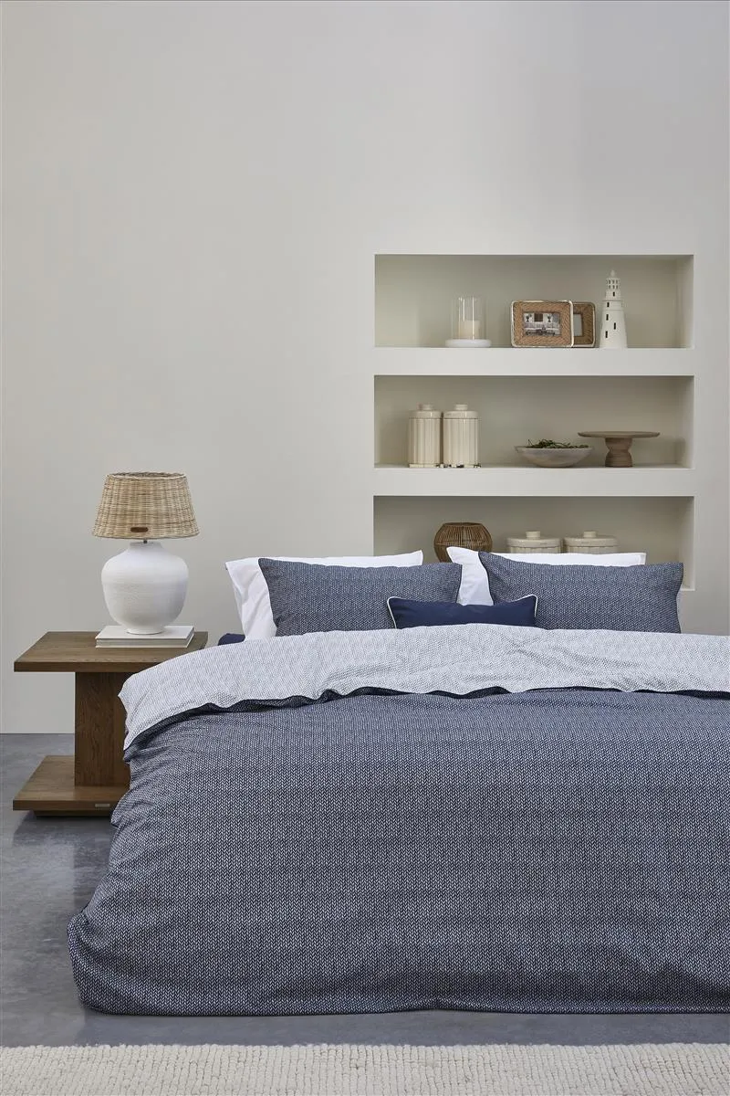Rivièra Maison Twisted dynebetrekk 200x200 blå bomull