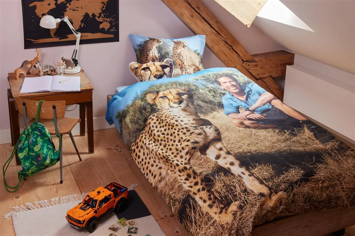Freek Vonk Safari Survival dynetrekk 140x200 sand bomull
