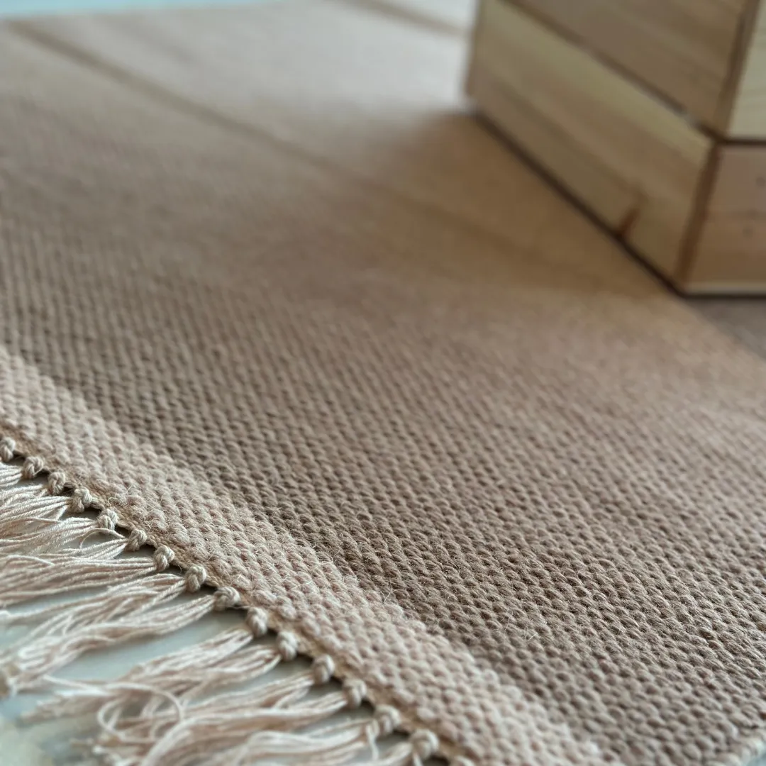 Aspegren Denmark Kelim Solid Clay teppe 70x130 cm ull