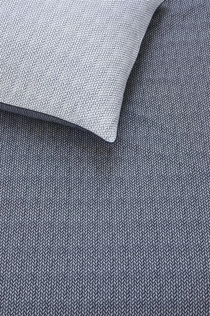 Rivièra Maison Twisted dynebetrekk 200x200 blå bomull