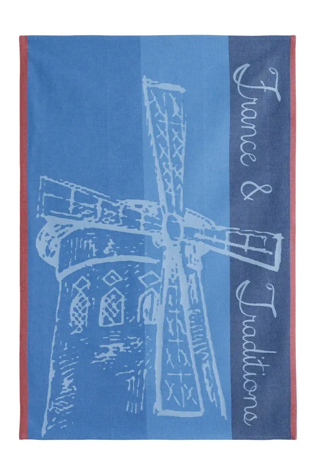 Coucke Moulin Rouge Jacquard kjøkkenhåndkle blå 50x75 bomull