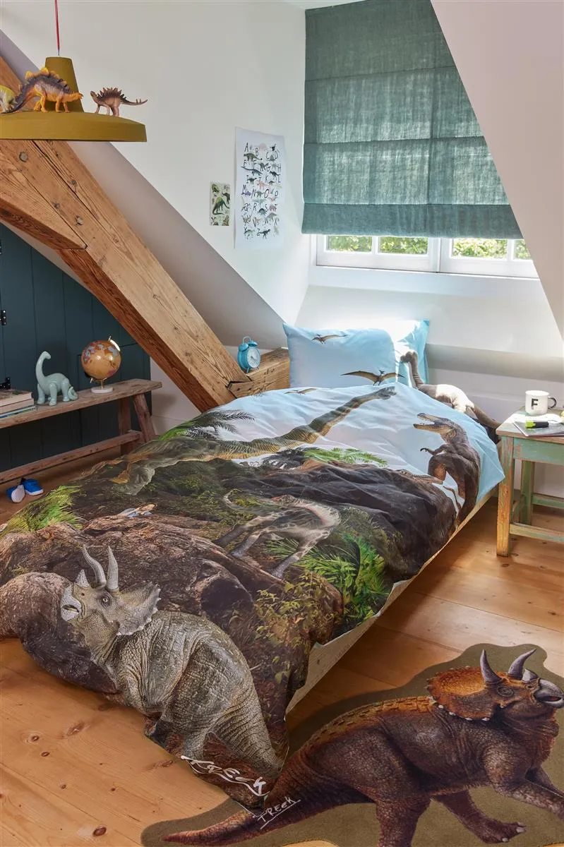Freek Vonk Dappere Dinos dynetrekk 140x200 naturel bomull