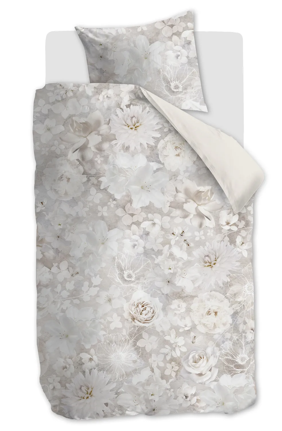 Riviera Maison Bella dynetrekk 140x200 naturel blomster