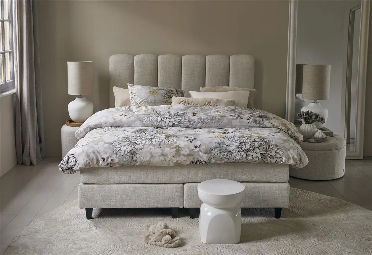 Riviera Maison Flourish dynetrekk sand 200x200 cm + 2 trekk