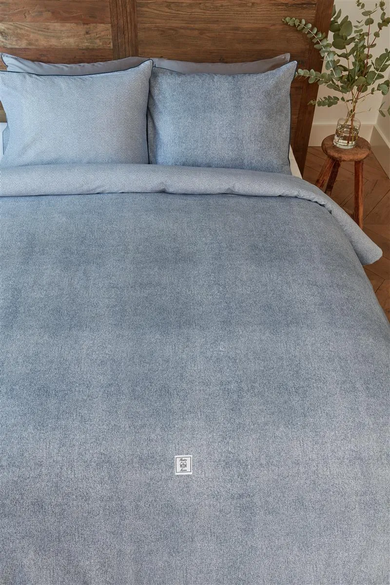 Riviera Maison Gingham dynetrekk 140x200 blått bomull