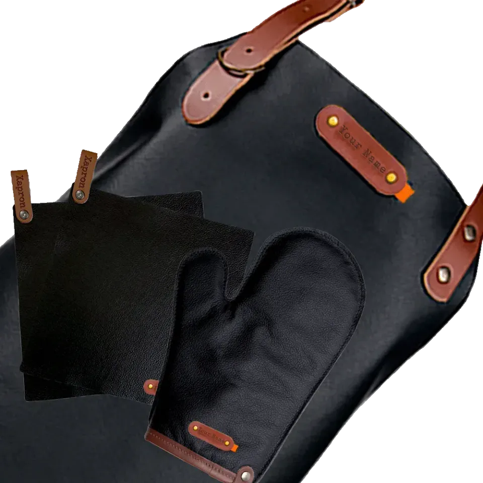 Xapron Dallas Deluxe pakke forkle + vott + grytekluter