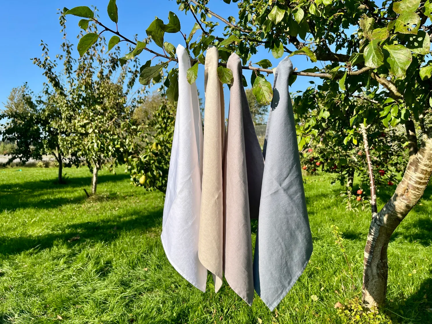 Solwang Design stormgrå viskestykke lin/bomull 1 stk