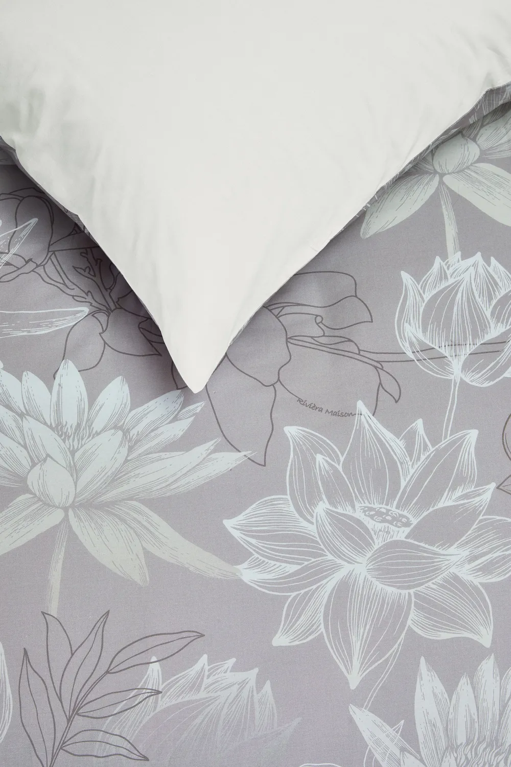 Rivièra Maison Amelia dynetrekk 140x200 cm taupe blomst