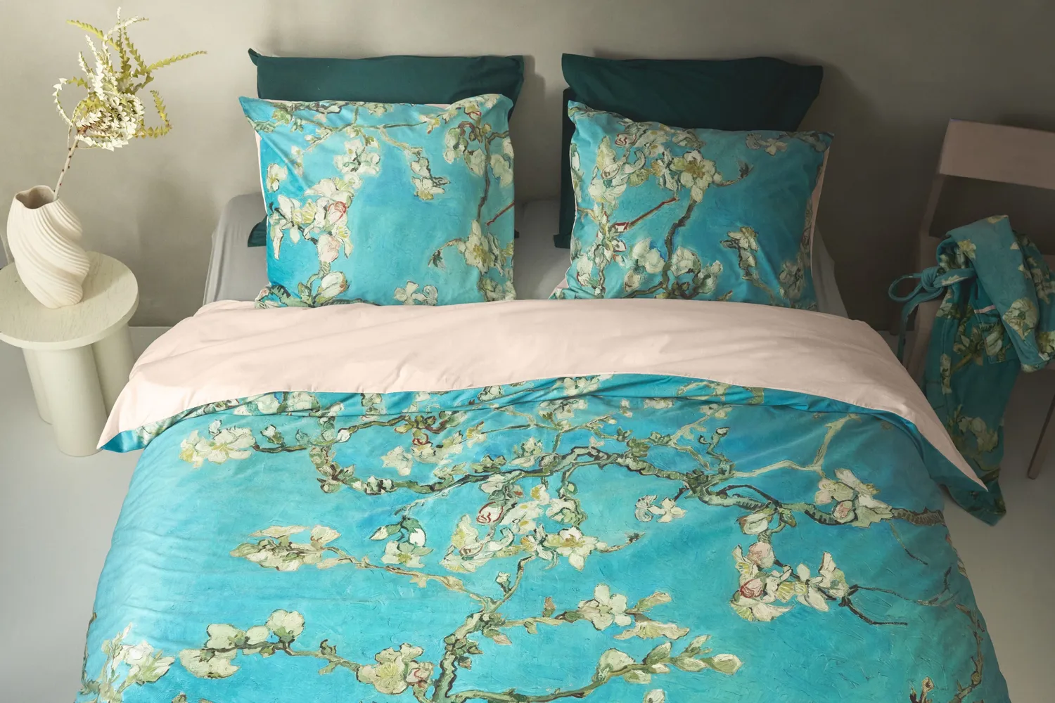 Van Gogh Museum Almond Blossom dynetrekk blå 140x200