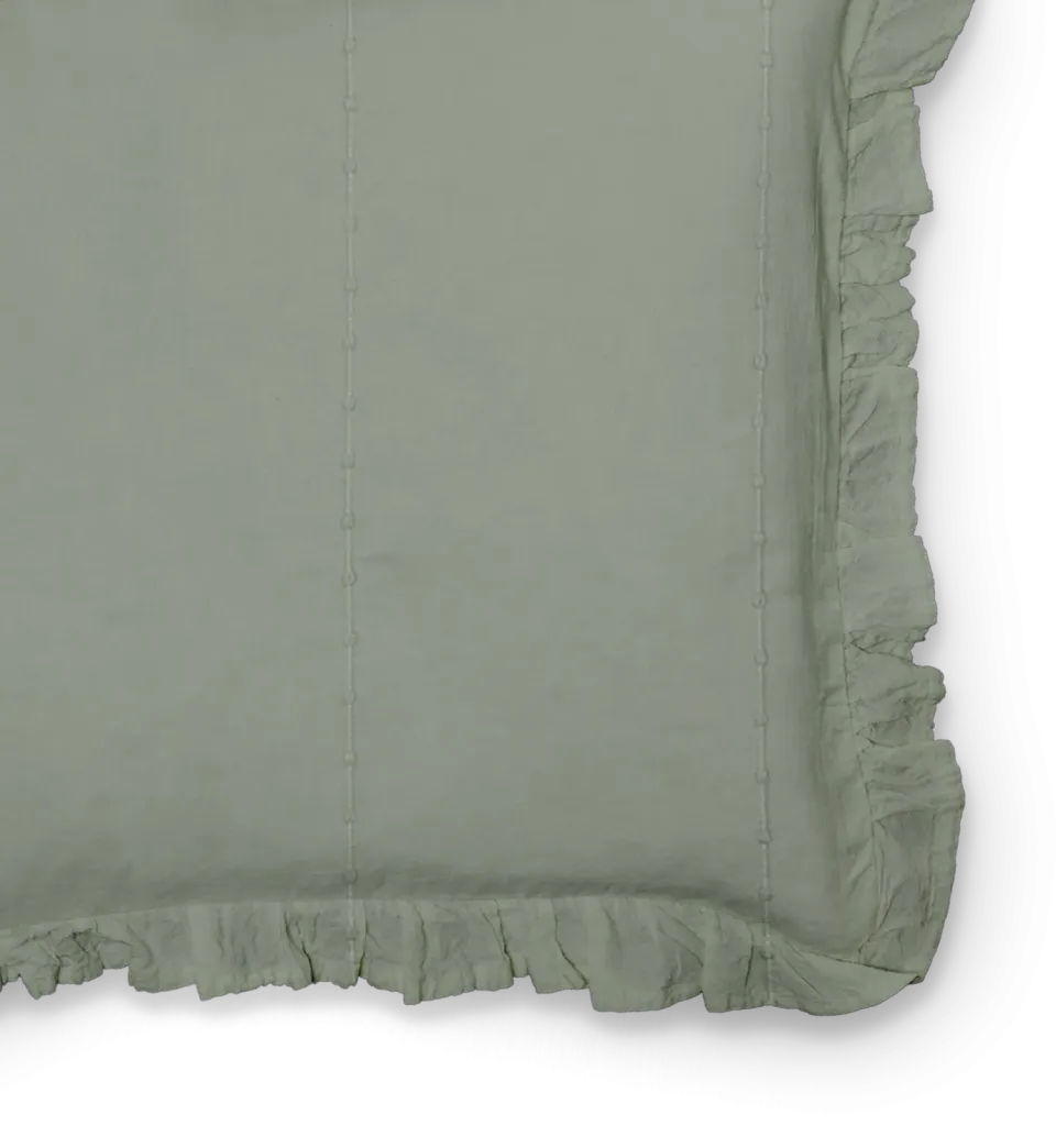 Vandyck Cotton Dream putetrekk 40x55 sjøgrønn volang