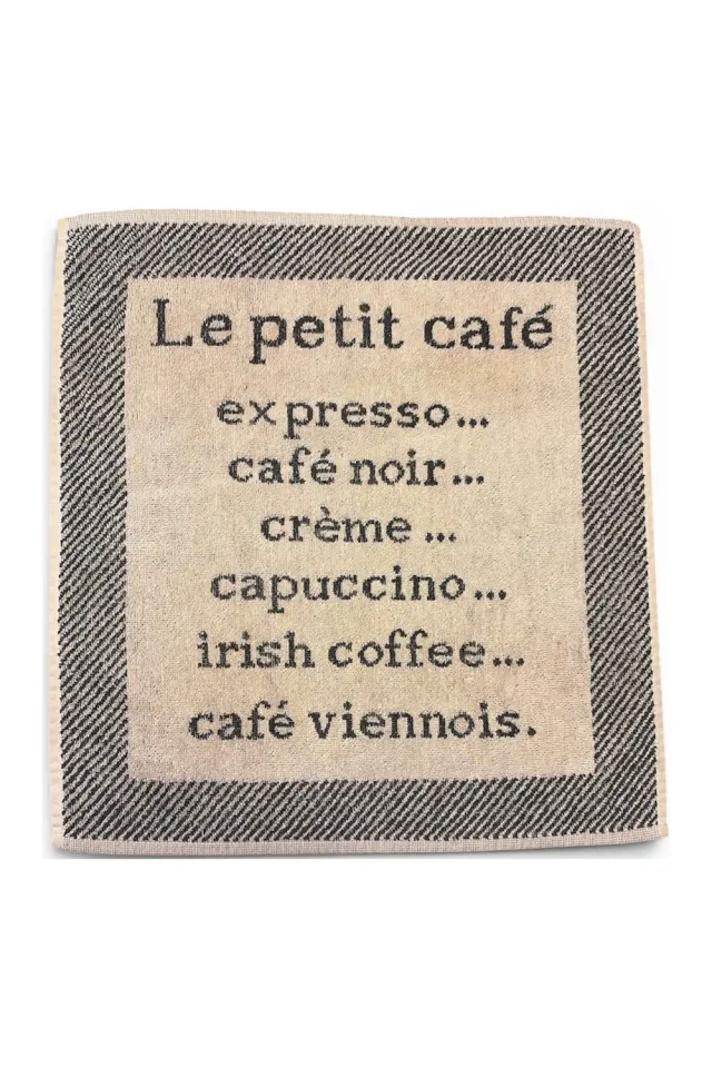 Coucke Le Petit Café håndkle beige 50x50 frotte