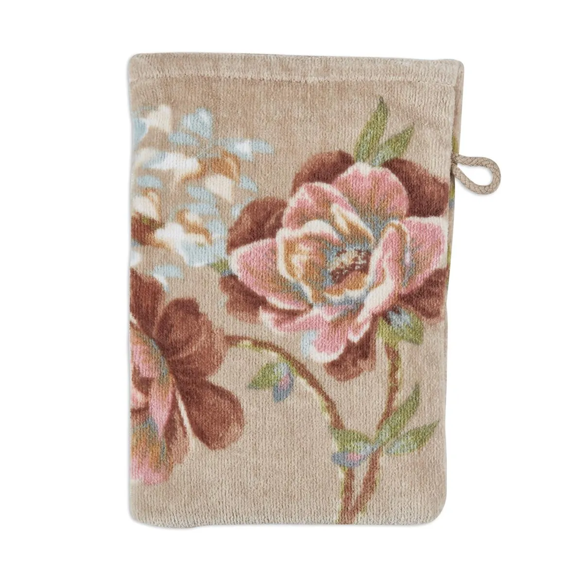 Pip Studio Secret Garden badelaken 70x140 khaki blomstret