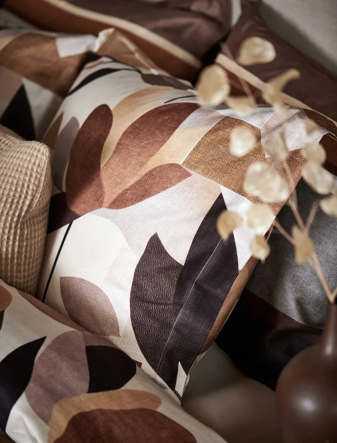 Vandyck Autumn Fern XL dynetrekksett taupe 260x240