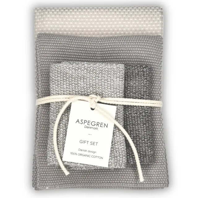 Aspegren Denmark Kitchen Gift Set Chia Seed kjøkkensett 4 deler grå