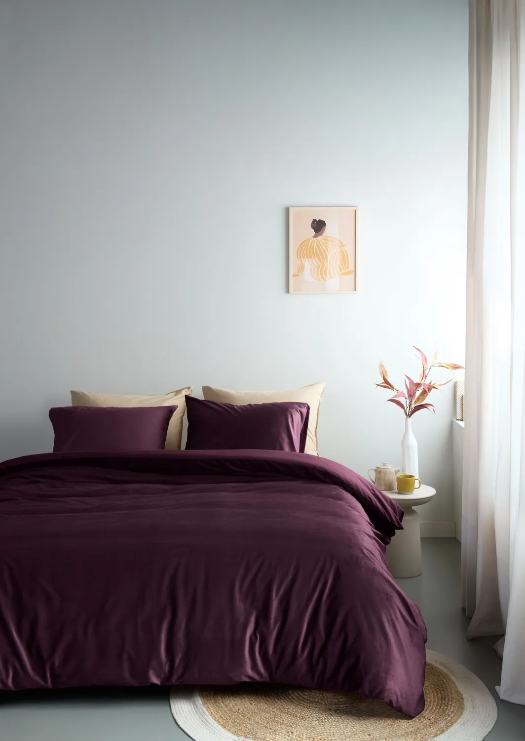 Beddinghouse Ambiante Velvety dynetrekk 140x200 vinrød fløyel