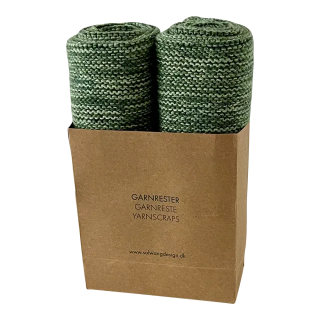 Solwang Design Zero Waste klut grønn mix restgarn