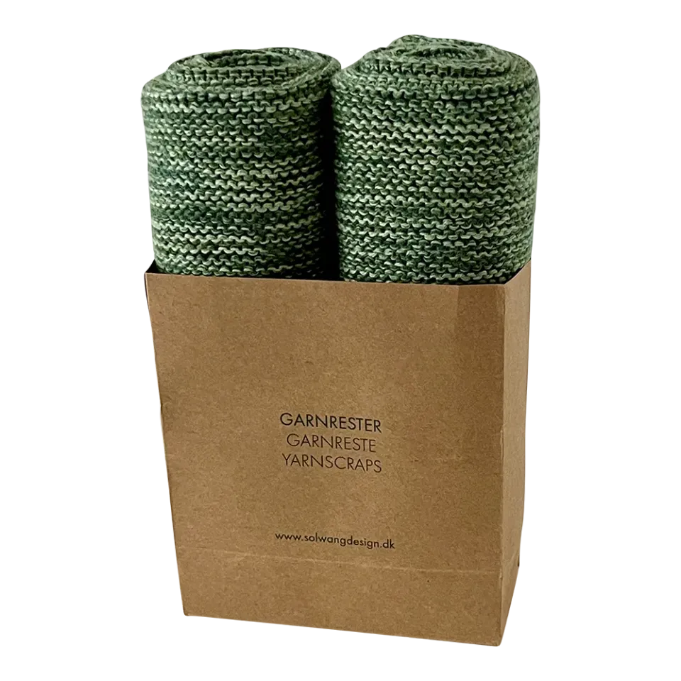 Solwang Design Zero Waste klut grønn mix restgarn