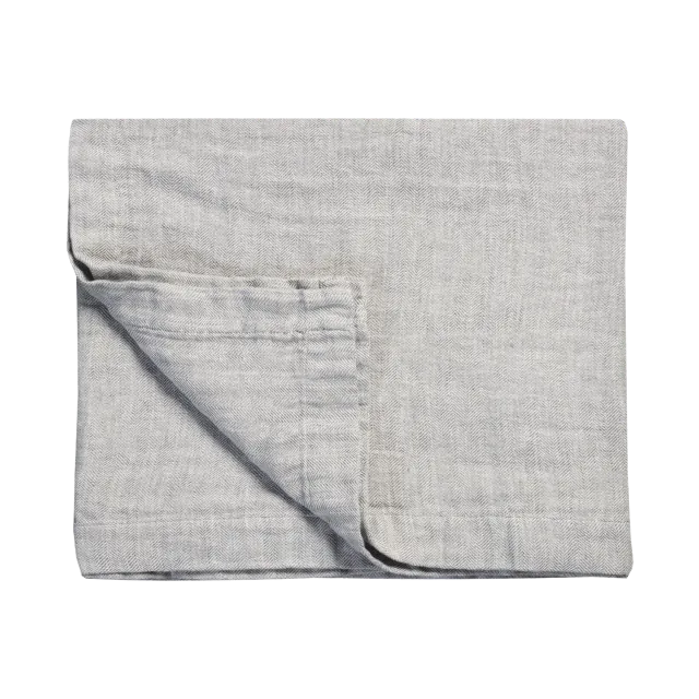 Vandyck Pure 22 sengeteppe grå fiskebein 180x260