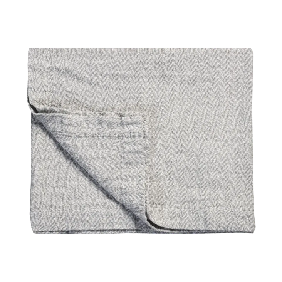 Vandyck Pure 22 sengeteppe grå fiskebein 180x260