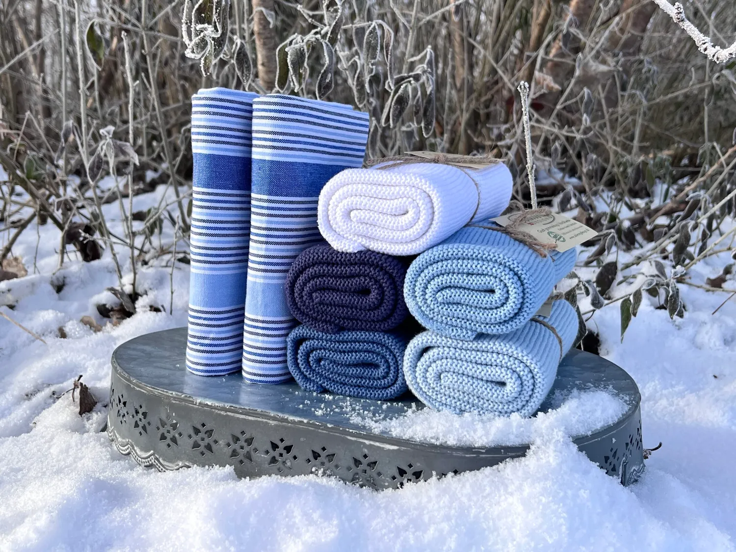 Solwang Design håndkle mørk støvet blå 1-pk