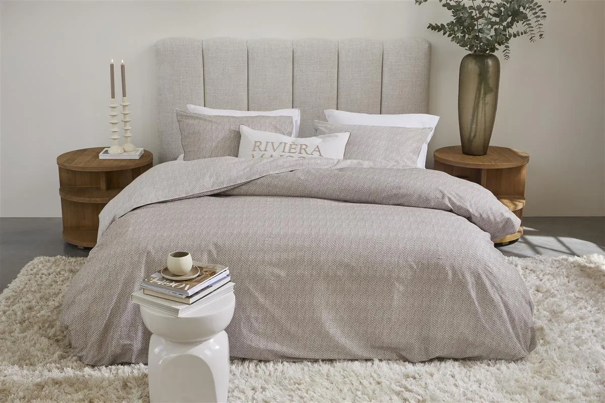 Riviera Maison Twisted dynetrekksett sand bomull